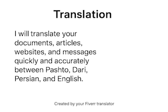 translate pashto, dari, and english