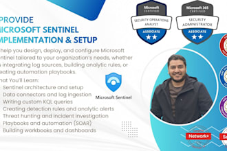provide microsoft sentinel implementation and setup