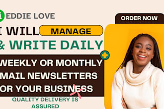 write,manage newsletter regularly on klaviyo, mailchimp,constant contact,beehiiv