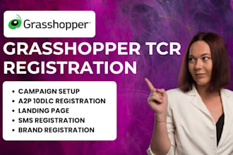 setup grasshopper tcr registration, a2p 10dlc campaign, tcr registration