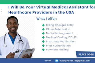 manage your healthcare billing, verification, and data entry tasks