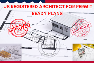 certified architect permit ready building set architect stamp il wa ok pe stamp