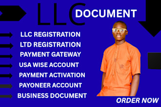 help you register llc and ltd document for wise creation
