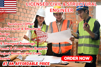 full licensed engineer city building permit ready plan arizona texas california