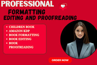 edit, proofread, format your ebook, children paperback for amazon KDP
