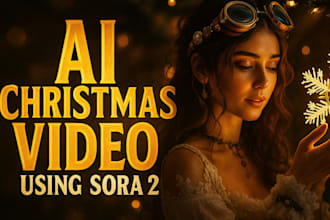 create 8k cinematic ai christmas video festival  holiday video with sora2 veo3