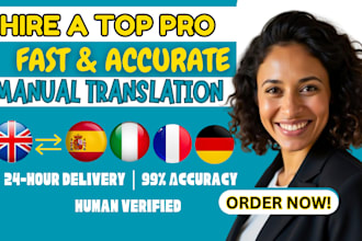 translate and format english to spanish, german, italain or french user manuals