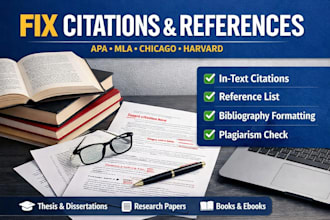 format thesis citations and references apa 7 mla harvard bibliography proofre