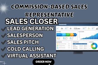 commission based sales closer salesperson online sales appointment setter sdr