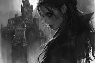 paint a dark fantasy portrait