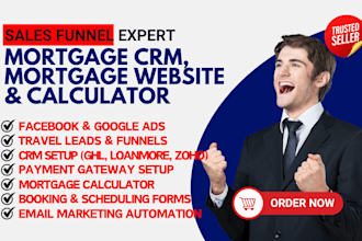 setup mortgage crm mortgage leads mortgage website mortgage calculator loanmore