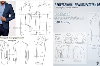 create professional sewing instruction clothing sewing patterns and cad grading