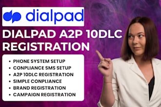 do dialpad a2p 10dlc registration, simple website edit, tcr compliant