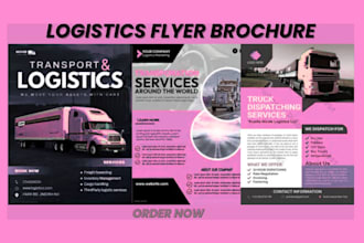 design professional logistics flyers, brochures,