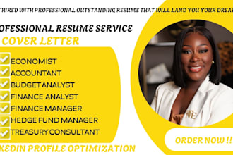 write a finance analyst CV, economist resume, cfo resume, hedge fund manager CV