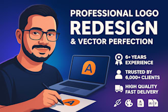 professionally redesign, remake or vectorize your logo with high quality