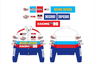 do design racing jacket zipper button or letterman jacket streetwear clot