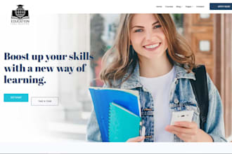 design educational website online course website elearning website lms website