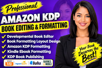 do KDP book editing and proofreading formatting for your romance, christian book