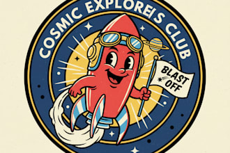 create a retro cartoon mascot logo