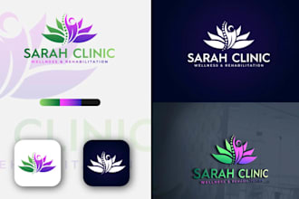 design massage therapy, skincare, spa, life coach, physical, sports logo