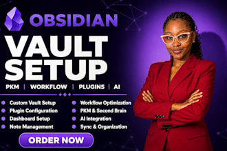 setup obsidian vault for pkm with workflow plugin ai sync to boost productivity