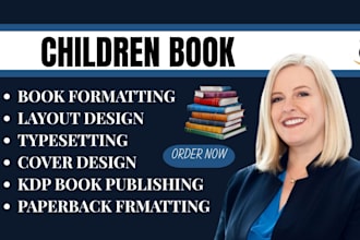 do children book typesetting canva formatting, interior design, kdp cover design