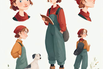 design character, illustrations for commercial use