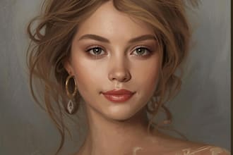 make your photo into a digital oil painting portrait art