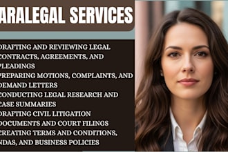 be USA paralegal for legal drafting, contract agreements, lawsuits, and motions