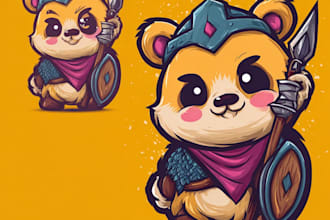 design cute mascot, cartoon character logo design