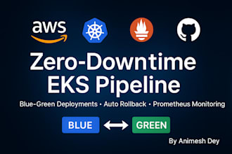 build a zero downtime blue green pipeline for eks