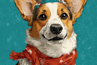 draw your christmas pet portrait
