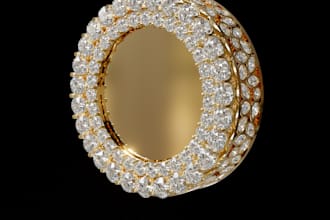 luxury and highend 3d printed pendant design stl