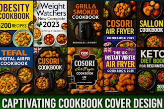create professional cookbook recipe book layout cover kdp design printable pdf