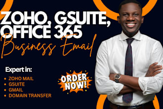 create and fix business email or domain email with zoho mail,g suite,office 365