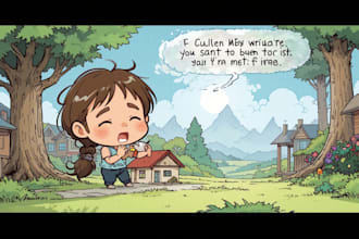 do children book illustrations, comic illustrations