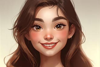 draw cute cartoon portrait