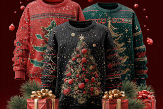 create unique christmas and holiday themed designs for pod, etsy, and shopify