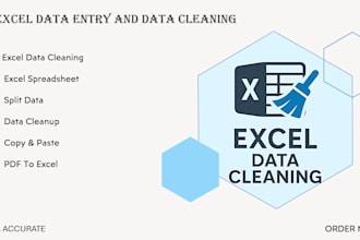 clean, format, merge, split excel data