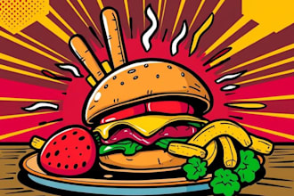 design food pop art of your food pop art