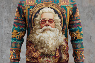 do unique ugly christmas sweater and sweatshirt design in 24 hours