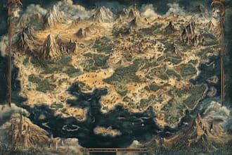 do fantasy map drawing or game map