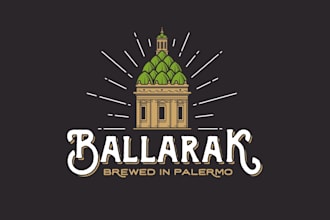 design a vintage premium brewery, beer and bar logo