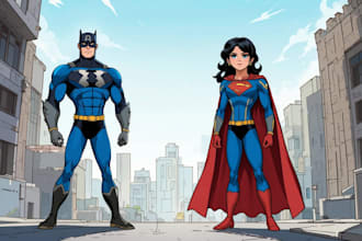 create superhero cartoon character for you