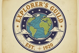 design a vintage earth logo that represents nature, unity, and timeless beauty