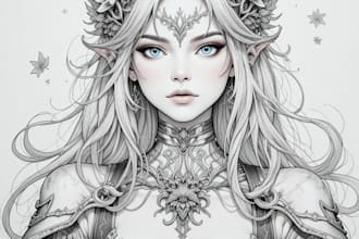 fantasy character fantasy character art in unique style