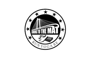 design modern a running and yoga group logo