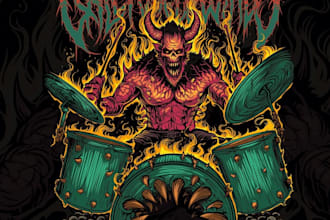 design awesome unique artwork for tshirts and merchandise