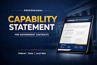 write a professional capability statement for government contracts